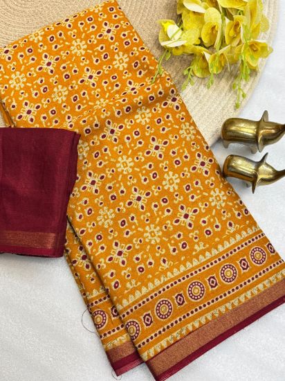 Picture of Fabric Mul Cotton sarees